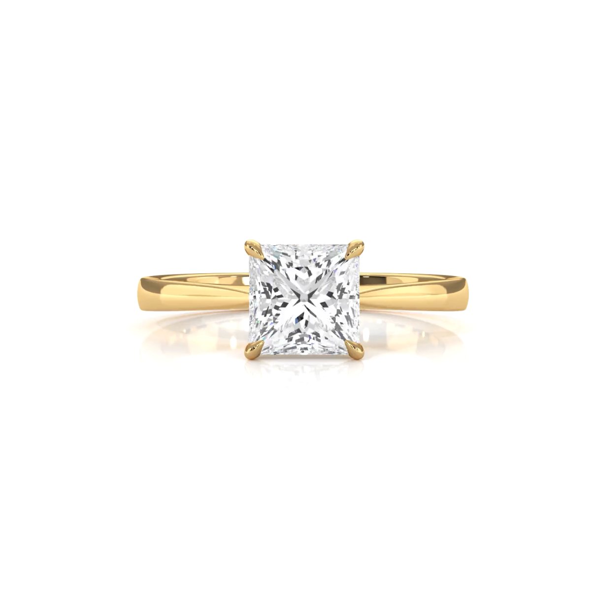 3g Lab Grown Diamond Tapper Solitaire IGI Certified Engagement Ring Setting 2mm 1.00 Ctw.